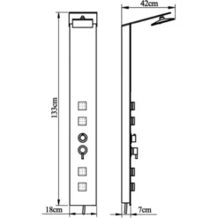 Shower Panel System Glass Brown VidaXL -Bathroom Supplies Store 5757013 3