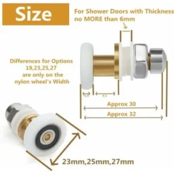Shower Door - Roller Caster Wheel For Shower Door Sliding Rollers Door Roller Replacement Wheel 8pcs 25mm -Bathroom Supplies Store 58056165 5