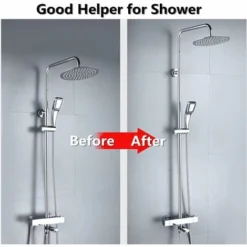 Shower Arm Extension Arm Stainless Steel Hose Pipe For Bathroom Shower Head, Thread Size G1/2 Inch,201 With Chrome Plating（6 Inch，1/2 Inch） -Bathroom Supplies Store 58056461 5