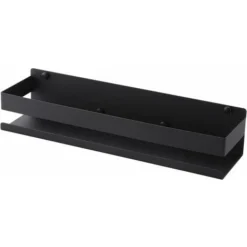 Shower Shelf Black, Bathroom Shelf Wall Mounted, Shower Caddy Screw Mounted Stainless Steel 40CM