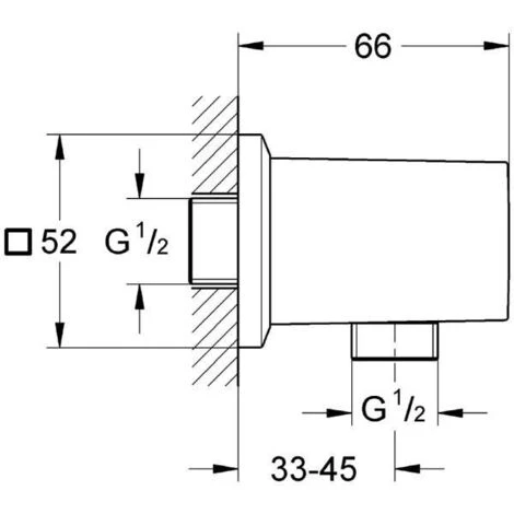 Grohe Shower Outlet Elbow, 1/2", Chrome (27707000) 2 Grohe Shower Outlet Elbow, 1/2", Chrome (27707000) - Image 2