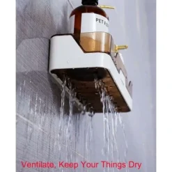 Set Of 2 Bathroom Shelves, No Drilling Bathroom Shelves, Shower Shelf, Plastic Shower Baskets Wall Mounted For Kitchen And Bathroom -Bathroom Supplies Store 59152042 3