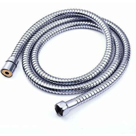 Shower Hose 1.5m, Premium Shower Hose With Double Twist Protection, Flexible And Kink Resistant Stainless Steel Shower Hose With Chrome, Universal Connection Size (Silver) 1 Shower Hose 1.5m, Premium Shower Hose With Double Twist Protection, Flexible And Kink Resistant Stainless Steel Shower Hose With Chrome, Universal Connection Size (Silver)
