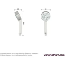 Mira Beat 90mm 4 Spray Shower Head In Chrome -Bathroom Supplies Store 59411507 3