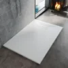 ELEGANT Low Profile Shower Tray White Anti Slip Shower Tray Rectangular Slate Effect Shower Base Tray 1200 X 800 X 30 Mm With Free Waste Trap, Slate Drain Cover