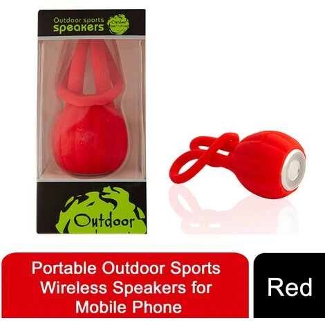 Portable Outdoor Sports Wireless Speakers - Red 1 Portable Outdoor Sports Wireless Speakers - Red