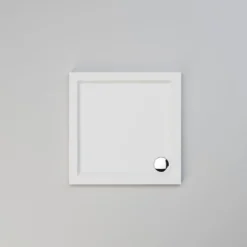 ELEGANT 800 X 800 X 40 Mm Rectangular Low Profile Shower Tray White Stone Shower Base Tray For Shower Enclosure Bathroom With Waste Trap -Bathroom Supplies Store 60600585 3