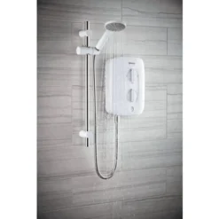 Redring Vital 9.5kw Electric Shower With Push Button White And Chrome