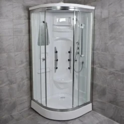 Shower Enclosure Cubicle Cabin Cubicle With Body Jets / Non Steam No Electrics