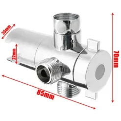 ABS 3 Way Shower Head Diverter Valve, Shower Head Mounting Bracket, Spray Arm Mounting Valve -Bathroom Supplies Store 66565202 3