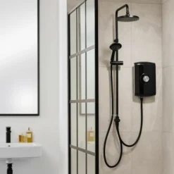 Triton Amore DuElec Black 9.5kW Electric Shower LCD Display Dual Control Head -Bathroom Supplies Store 66967064 3