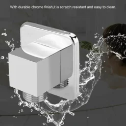 Wall Supply Elbow, Square Shower Outlet Elbow Wall Supply Elbow Hand Shower Outlet Shower Hose Connector For Hand Shower, 1/2 -Bathroom Supplies Store 67863508 3
