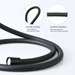 Meykoers Matte Black Shower Hose 1.5m PVC Universal Shower Flex Hoses 7 Meykoers Matte Black Shower Hose 1.5m PVC Universal Shower Flex Hoses -Bathroom Supplies Store 68201186 3