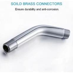 Round Shower Arm, Universal Shower Component Wall Bracket, Chrome Pol -Bathroom Supplies Store 68263418 3