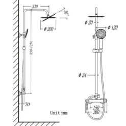 AICA Bathroom Thermostatic Mixer Shower Set Twin Head Chrome Exposed Valve-Round -Bathroom Supplies Store 68691497 5