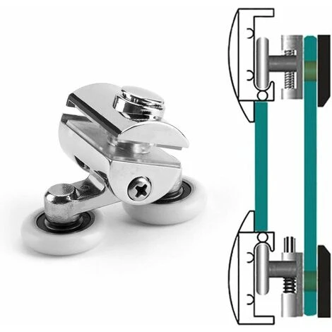 23mm 2pcs Double Bottom Shower Door Shower Roller Spare Wheel 2 23mm 2pcs Double Bottom Shower Door Shower Roller Spare Wheel - Image 2