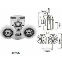 23mm 2pcs Double Bottom Shower Door Shower Roller Spare Wheel 5 23mm 2pcs Double Bottom Shower Door Shower Roller Spare Wheel -Bathroom Supplies Store 68764713 3