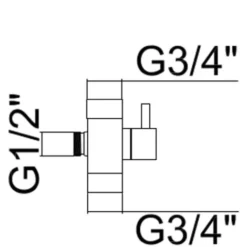 ENKI D01 Shower Diverter Valve Chrome For Rigid Riser Handset Hose 3/4" Exposed -Bathroom Supplies Store 69286263 3