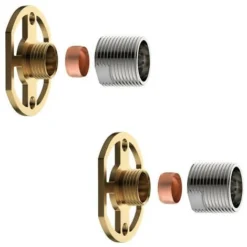 ENKI, P26, Easy Fix Kit Bracket For Thermostatic Mixer Bar, Modern Bathroom Accessories, Solid Brass Body Finish