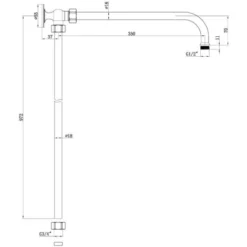 ENKI G09 Shower Rigid Riser Rail Traditional Solid Brass Chrome Downton -Bathroom Supplies Store 69286529 5