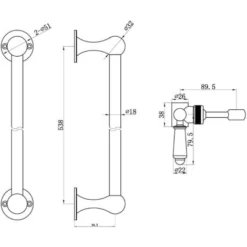 ENKI S17 Shower Slide Rail Riser Chrome Head Holder Bar Traditional Solid Brass -Bathroom Supplies Store 69287003 3