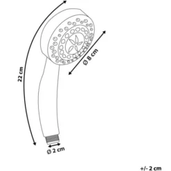 Modern Classic Shower Head Silver Synthetic LED Lights Temperature Sensor LORDAL -Bathroom Supplies Store 6934541 3