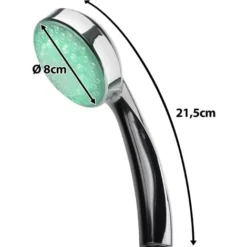 Modern Classic Shower Head Silver Synthetic LED Lights Temperature Sensor LORDAL -Bathroom Supplies Store 6934541 4