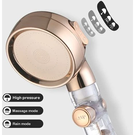 Water Saving Shower Head, 3 Mode High Pressure Shower Head, Hand Shower With PP Filter 3 Water Saving Shower Head, 3 Mode High Pressure Shower Head, Hand Shower With PP Filter - Image 3