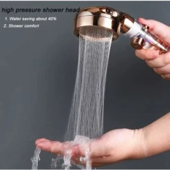 Water Saving Shower Head, 3 Mode High Pressure Shower Head, Hand Shower With PP Filter 9 Water Saving Shower Head, 3 Mode High Pressure Shower Head, Hand Shower With PP Filter -Bathroom Supplies Store 69640831 5