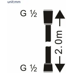 Chrome 2.0 M Flexible Double Interlock Stainless Steel Shower Hose Double Lock -Bathroom Supplies Store 69753384 5