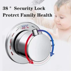 SUGUWORD Thermostatic Shower Tower Panel Temperature Screen 5 Functions,Rainfall And Waterfall Shower Head+Hand Sprayer+Massage Jets+Tub Spout,3 Handles Thermostatic Control Brushed Nickel -Bathroom Supplies Store 71582350 5