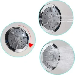 SUGUWORD Shower Panel Tower System 5 Function With Top Shower Head Body Massage Jets Handheld Shower Tub Spout Brushed Nickel Stainless Steel Bathroom Shower Column Wall Mounted 7 SUGUWORD Shower Panel Tower System 5 Function With Top Shower Head Body Massage Jets Handheld Shower Tub Spout Brushed Nickel Stainless Steel Bathroom Shower Column Wall Mounted -Bathroom Supplies Store 71582363 3