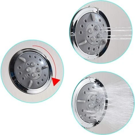 SUGUWORD Shower Panel Tower System 5 Function With Top Shower Head Body Massage Jets Handheld Shower Tub Spout Brushed Nickel Stainless Steel Bathroom Shower Column Wall Mounted 3 SUGUWORD Shower Panel Tower System 5 Function With Top Shower Head Body Massage Jets Handheld Shower Tub Spout Brushed Nickel Stainless Steel Bathroom Shower Column Wall Mounted - Image 3