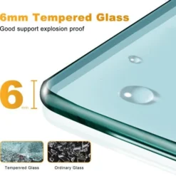 ELEGANT 1000mm Sliding Shower Enclosure Black Frame Shower Door 6mm Tempered Glass -Bathroom Supplies Store 71800765 3