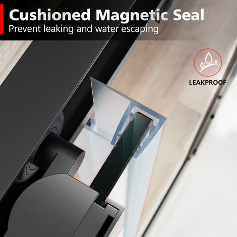 ELEGANT 1000 X 700 Mm Sliding Shower Enclosure Matt Black Frame Cubicle With Tray And Waste + Side Panel + Riser Kit 5 ELEGANT 1000 X 700 Mm Sliding Shower Enclosure Matt Black Frame Cubicle With Tray And Waste + Side Panel + Riser Kit - Image 5