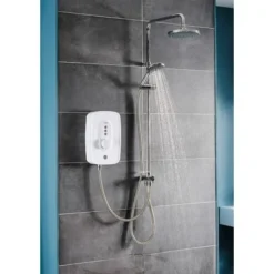 Triton Danzi DuElec Electric Shower White 9.5kW Modern Rainfall Head Handset -Bathroom Supplies Store 72164756 4