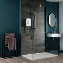 Triton Danzi DuElec Electric Shower White 9.5kW Modern Rainfall Head Handset -Bathroom Supplies Store 72164756 5