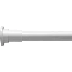 Croydex Stick N Lock Long Shower Curtain Rod, White