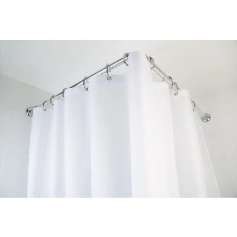 Croydex Shower Curtain Rod Set (4 Ways To Fit), Chrome 5 Croydex Shower Curtain Rod Set (4 Ways To Fit), Chrome - Image 5