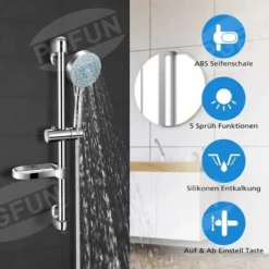 5-mode Shower Set With Shower Column, Hand Shower, Bathroom Shower Hose -Bathroom Supplies Store 72582167 4