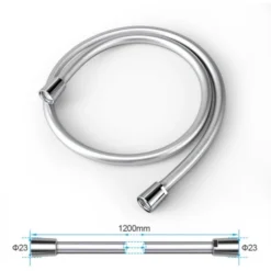 Heilmetz Shower Hose 1.2m Premium Shower Hose With Anti-Twist PVC Smooth Shower Hose With Universal G 1/2 Standard Connection Chrome