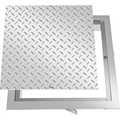 VEVOR Recessed Manhole Cover Powder-coated Drain Cover 50x50cm Steel Lid W/Frame