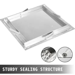 VEVOR Recessed Manhole Cover Powder-coated Drain Cover 50x50cm Steel Lid W/Frame -Bathroom Supplies Store 74437738 5