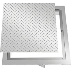 VEVOR Recessed Manhole Cover Powder-coated Drain Cover 60x60cm Steel Lid W/Frame
