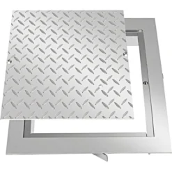 VEVOR Recessed Manhole Cover Powder-coated Drain Cover 40x40cm Steel Lid W/Frame