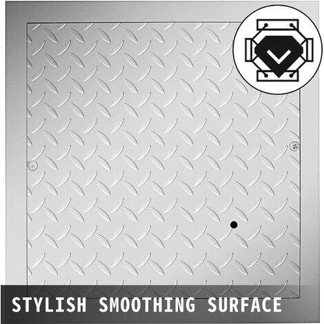 VEVOR Recessed Manhole Cover Powder-coated Drain Cover 40x40cm Steel Lid W/Frame 3 VEVOR Recessed Manhole Cover Powder-coated Drain Cover 40x40cm Steel Lid W/Frame - Image 3