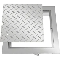 VEVOR Recessed Manhole Cover Powder-coated Drain Cover 30x30cm Steel Lid W/Frame