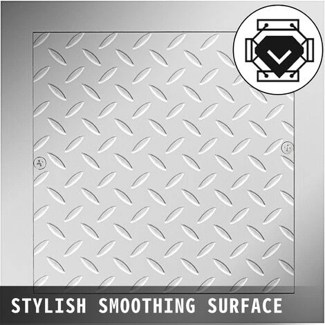 VEVOR Recessed Manhole Cover Powder-coated Drain Cover 30x30cm Steel Lid W/Frame 2 VEVOR Recessed Manhole Cover Powder-coated Drain Cover 30x30cm Steel Lid W/Frame - Image 2