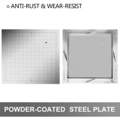 VEVOR Recessed Manhole Cover Powder-coated Drain Cover 30x30cm Steel Lid W/Frame 7 VEVOR Recessed Manhole Cover Powder-coated Drain Cover 30x30cm Steel Lid W/Frame -Bathroom Supplies Store 74438001 3