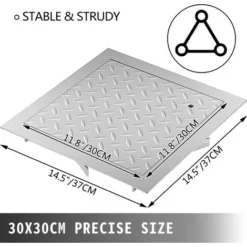 VEVOR Recessed Manhole Cover Powder-coated Drain Cover 30x30cm Steel Lid W/Frame 8 VEVOR Recessed Manhole Cover Powder-coated Drain Cover 30x30cm Steel Lid W/Frame -Bathroom Supplies Store 74438001 4